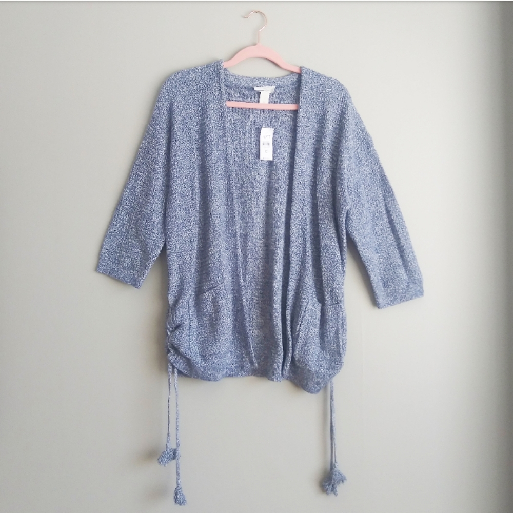 NWT LOFT Costal Grandma Sea Blue Open Cardigan